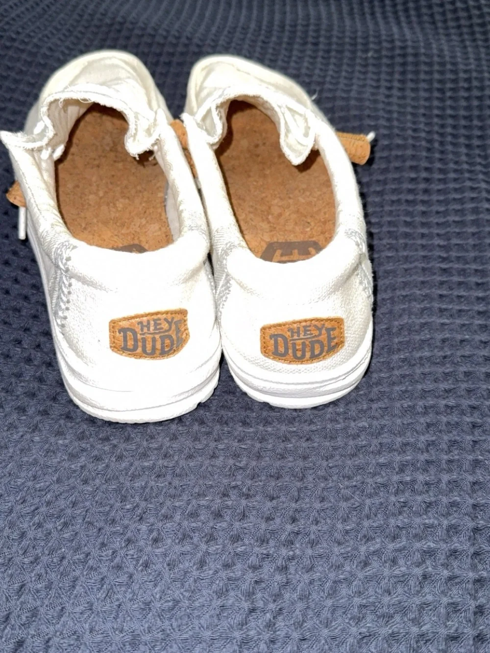 Hey Dude White Canvas Slip-On Loafers